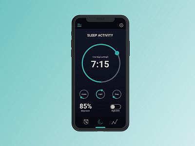 Sleep Cycle App ios mobile ui ux uxui design