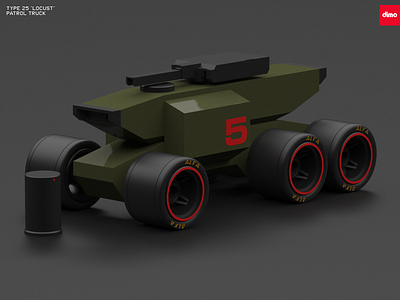 Motorpool Type 25 Locust 3d car cars motor racing render sci fi simple tank toy vehicle vehicles