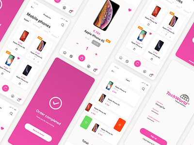 Techworld app app design design store ui ux