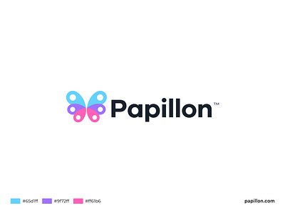 Papillon clean design concept logo design minimalist