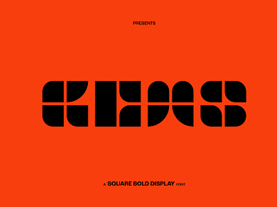 Gems - Square Display Typeface boldfont color desing displayfont font fontdesing orange square typeface typefacedesing typography