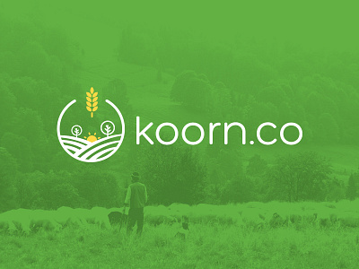 Koorn.co agriculture clean food life logo simple