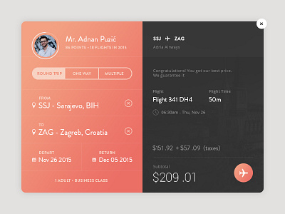 Flight Booking Ui booking clean flight gradient practice travel ui ux