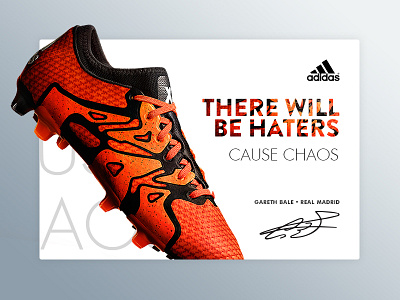 Adidas - Cause Chaos card clean football modern shoes soccer ui ux