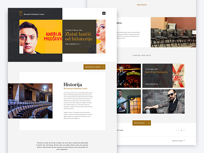 Bosnian Cultural Center clean modern ui ux web web design website wop