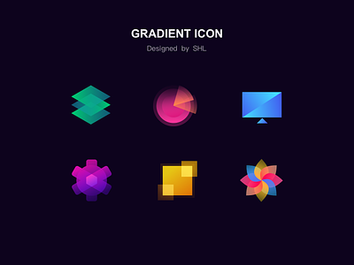 Gradient Icon gradient icon ui 商务 电脑 设置