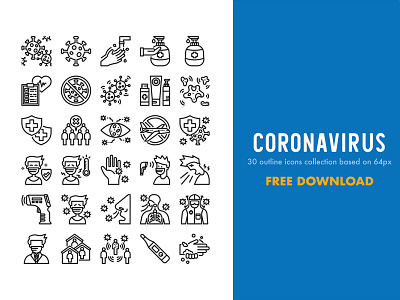 30 Free Coronavirus Icon Collection
