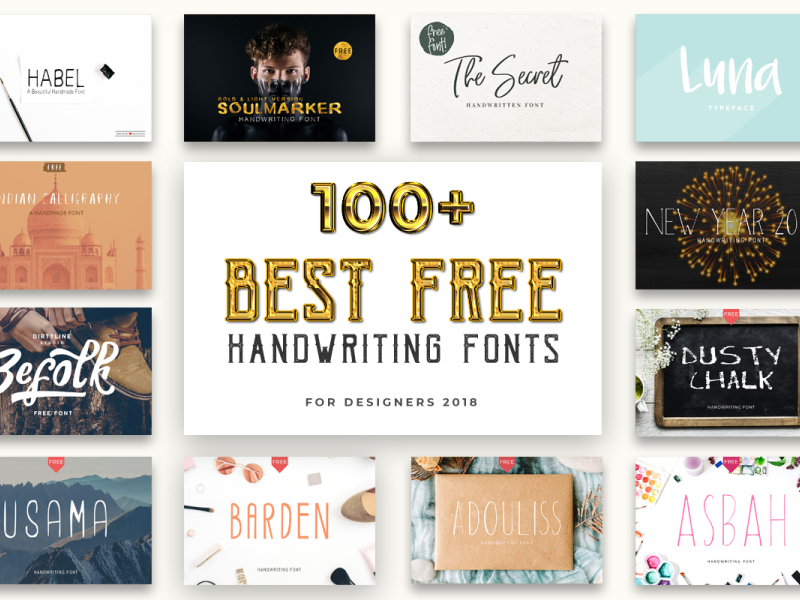 100 Best Free Handwriting Fonts For 2020 by Creativetacos on Dribbble