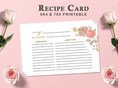 Free Recipe Card Printable Template V.1