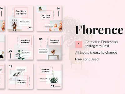 Free Florence Instagram Post Template banner ads fashion banners big sale black friday buy christmas christmas sale cyber monday discount fashion banner fashion template header holiday label logo badges offer post poster price tag