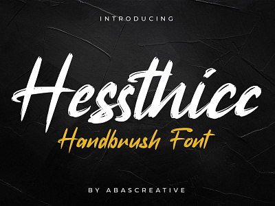 Free Hesthicc Handbrush Font alternative art cool craft creative design exclusive font hand handwritten ligature logo marker modern natural otf pen post print ready script