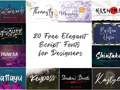 20 Free Elegant Script Fonts for Designers