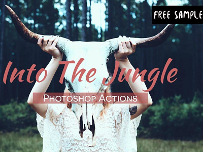 Free Into The Jungle Photoshop Actions background blend color grading colorful dual duo tone duotone effect filter gradient gradient map graphic gym halftone hipstar instagram modern overlay photoshop actions