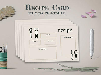 Recipe Card Printable Template