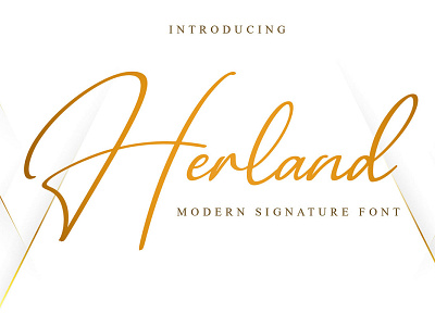 Free Herland Signature Font beauty bestseller branding business calligraphy clean couple elegant fancy feminine fresh gorgeous handlettering handwritten invitation ligature logo minimalist modern photography