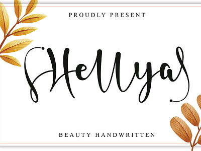 Hellya Handwritten Font Free Download design signature font wedding invitation