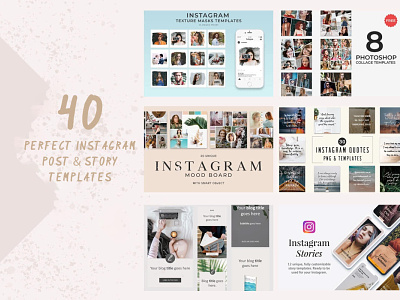 40+ Perfect Instagram Post & Story Templates For 2022 colorful design font graphic design illustration modern photo photography