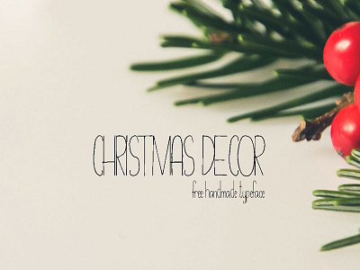 Free Christmas Decor Hand Drawn Typeface