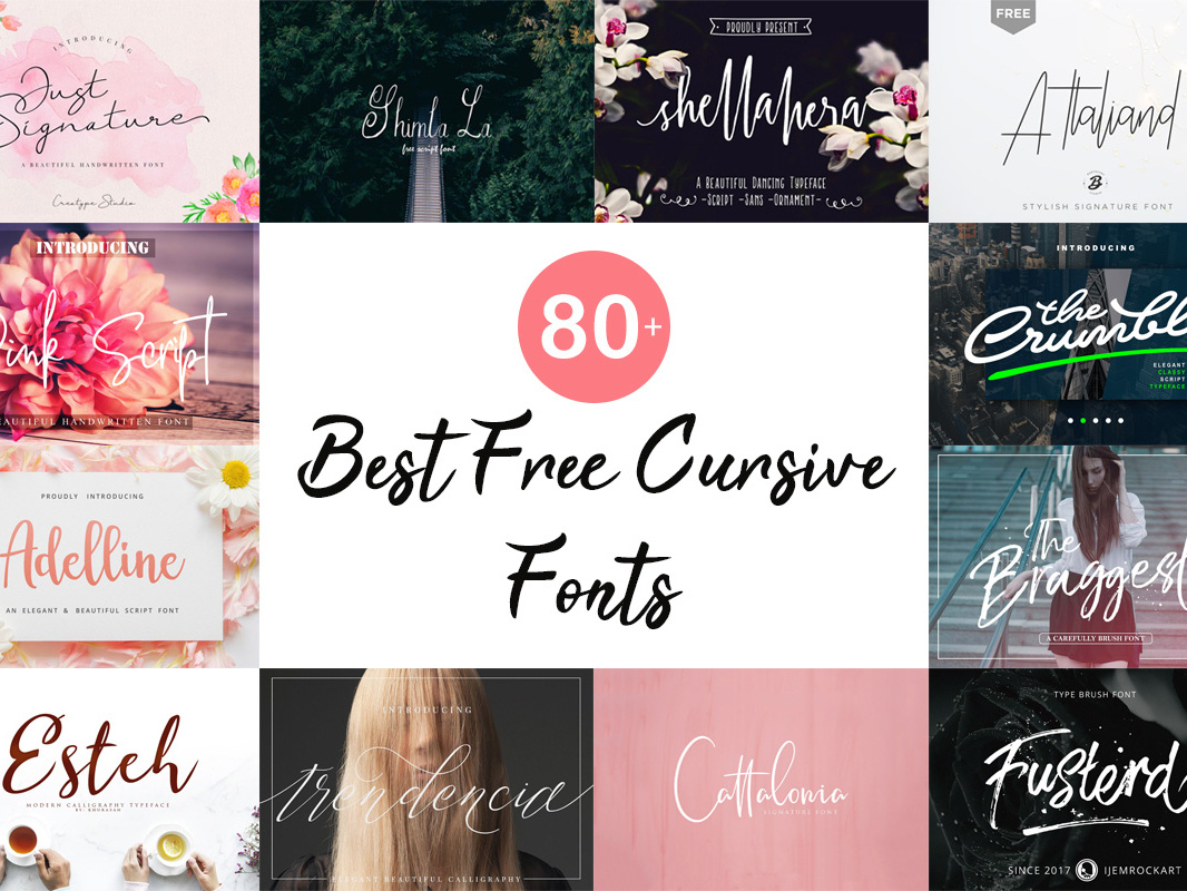 80  Best Free Cursive Fonts by Faraz Ahmad on Dribbble