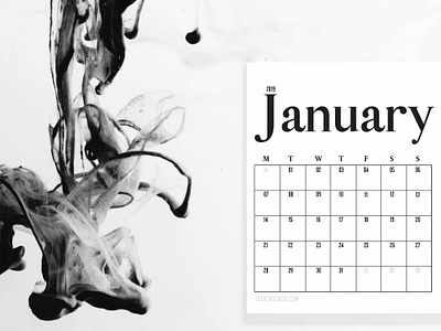 Free Printable Minimal Calendar 2019