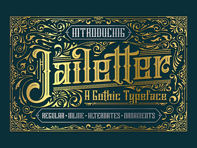 Free Jailetter Blackletter Font bold bold fonts branding burger classy cool fonts elegant fashion food fun geometric happy header header type invitations kids landing page logotype love fonts luxury