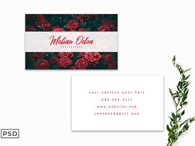 Free Minimal Floral Business Card Template ai brand branding business card corporate designpark double sided editable elegant handwriting fonts identity ms word personal print ready professional psd simple stationary visiting card wedding fonts