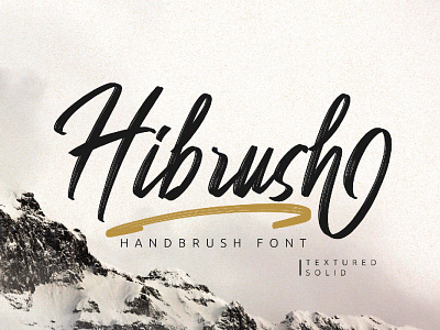 Free Hibrush Handbrush Font all caps alternative creative display elegant flat font fontface futuristic latest modern new year popular premium sanserif serif stencil top typeface typography
