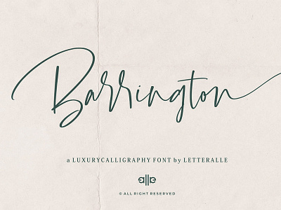 Free Barrington Calligraphy Font
