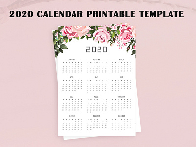 Free 2020 Calendar Printable Template