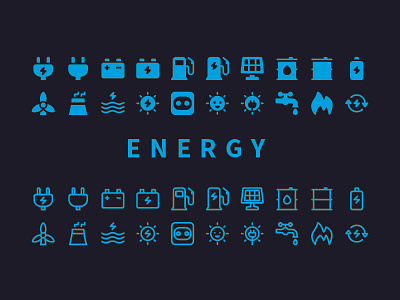 Jumpicon - Energy Icon set design electric energy icon icons jumpicon perfect pixel power