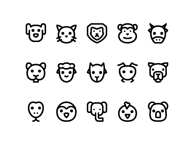 Jumpicon - Animal Icon Set animal app button glyph icon iconography iconset interface line solid ui ux