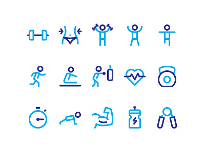 Jumpicon - Fitness app button fitness icon iconset interface line ui ux