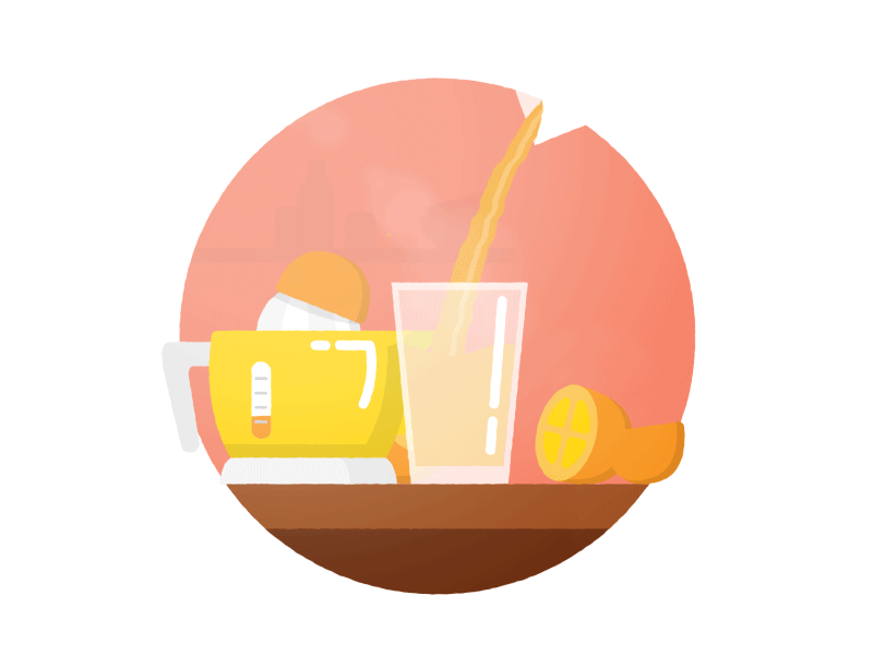 Fresh Juice animation artwork breakfast design flat graphic illustration illustrator juice morning orange vector