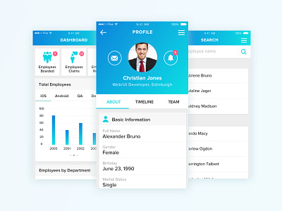 HRMS Dashboard Mobile App