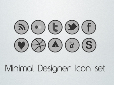 Minimal Designer Icon set icons social icons