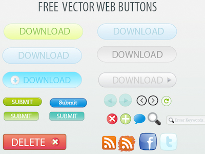 Yet Another Vector Freebie ! Blah social media vector web buttons