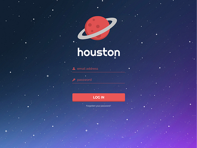 Houston CRM - Login screen crm rocketmakers space