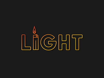 #10 daily logo challenge branding dailylogochallenge dailylogodesign design flame flame logo light logo logotype typography