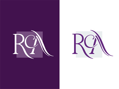 RCA Logo | Calligraphy Design branding calligraphy creative curve dynamic flourish flow letters logo logotype modern precise prestige purple structure typography
