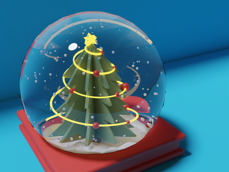 Happy Holidays holidays fun blender 3d illustration