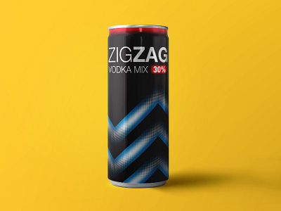 Zigzag vodka mix new can can drink label package packaging ready to drink rtd