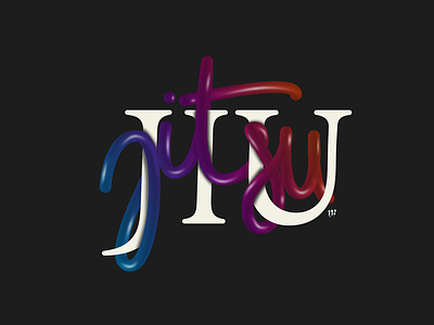 Jiu Jitsu hand lettering interlaced jiu jitsu lettering sports type