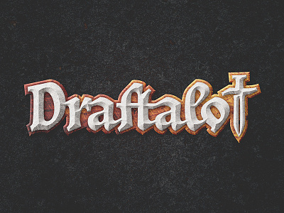 Draftalot Logo app branding logo photoshop texture typography