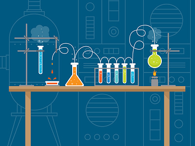Chemistry Lab banfield beaker chemicals illo illustration lab testtube