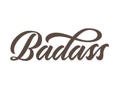 Badass Lettering badass bezier bezierfordays brush handdrawn lettering script type vectormachine