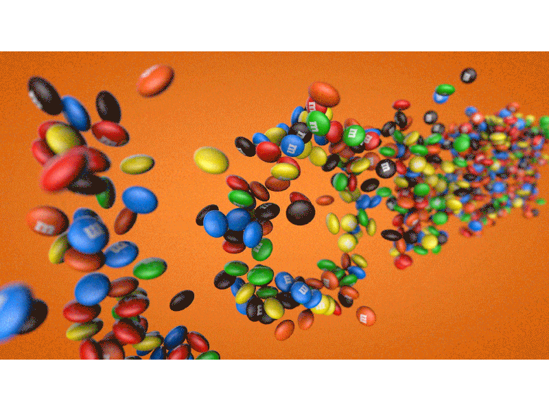 M&M Halloween Title Slate (snippet) 3d c4d cinema4d dynamics gif mm modeling mograph motion