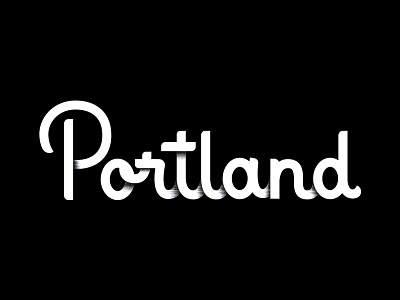 Hometown Pride handtype lettering pdx type