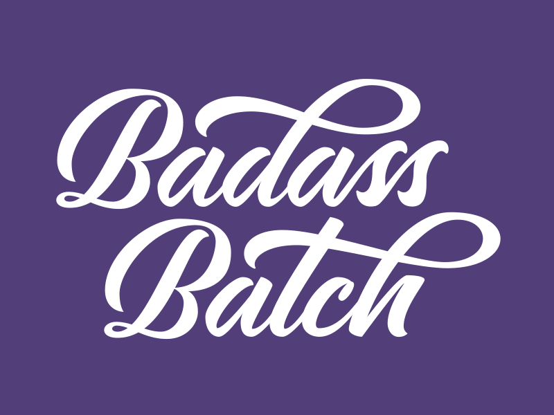 Badass Batch Logotype Process badass batch beziersfordays lettering logotype