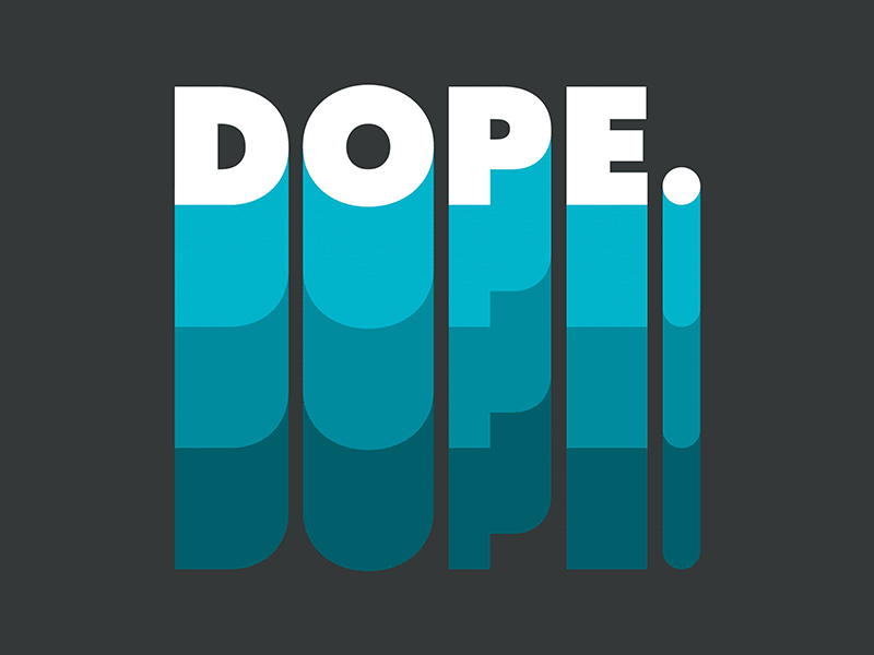 Dope. black colorblock dope futura gradient type typedesign typography