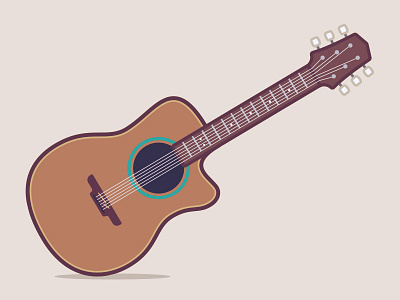Takamine 6string acoustic gseries guitar illustration rosette takamine